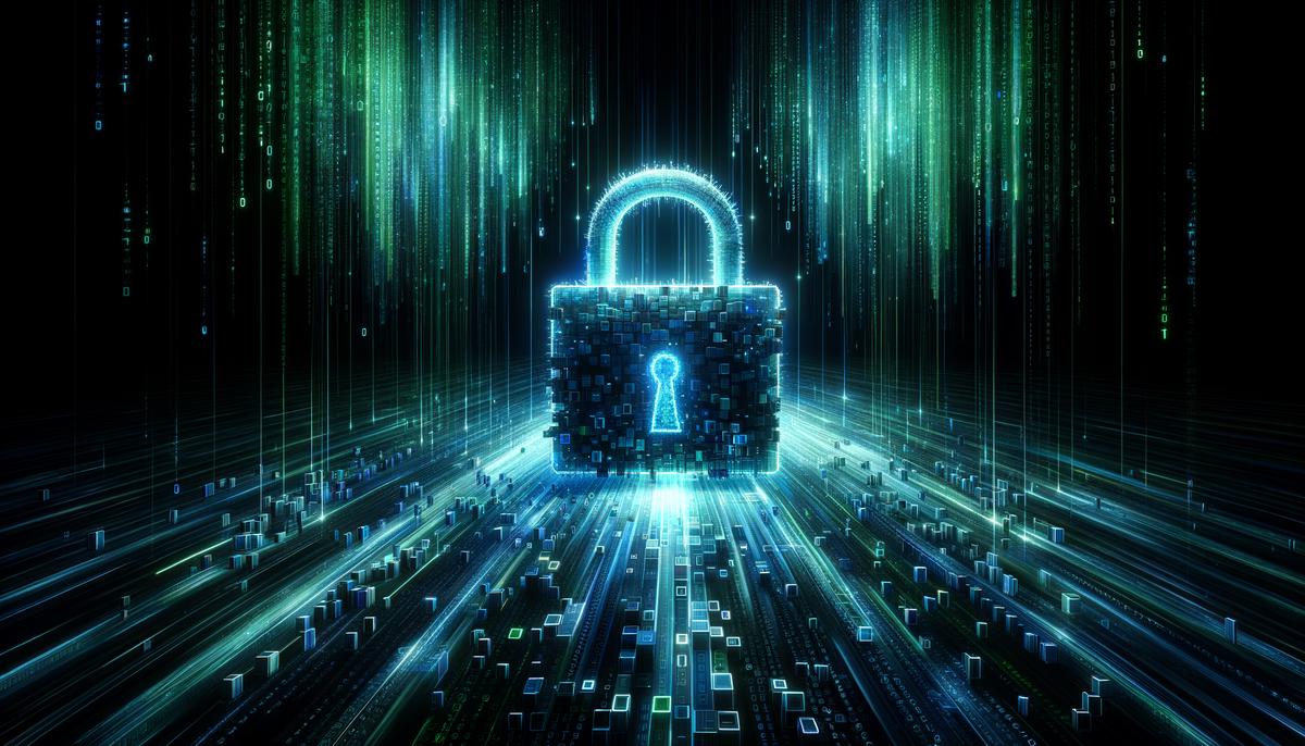 Image showing a digital padlock symbolizing cybersecurity